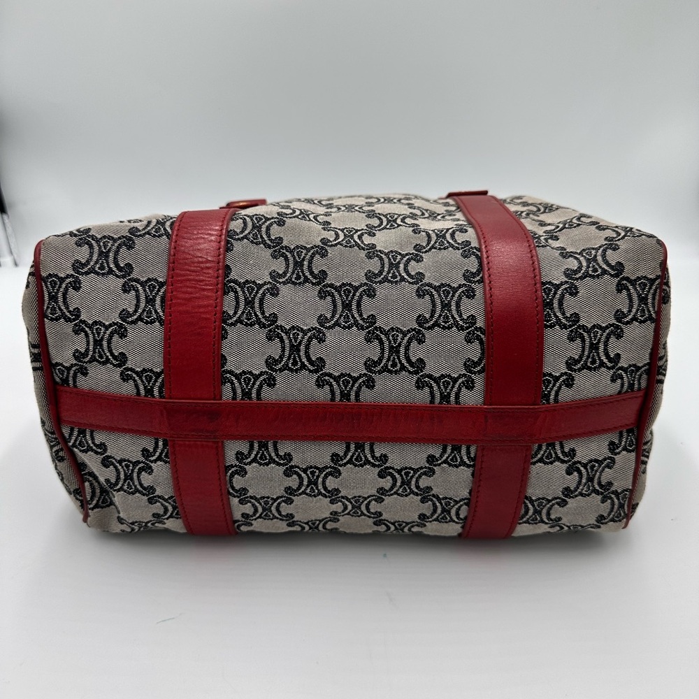 CELINE Handbag Mini Boston Bag Triomphe Canvas and Leather - Picture 5 of 14